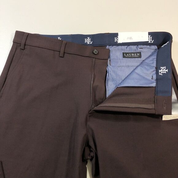 Lauren Ralph Lauren Mens Narraganse Classic Fit Norton Active Pants Wine 36x34 - Picture 7 of 10